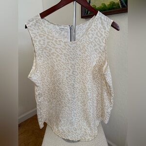 Maurices Cream Leopard Print Blouse